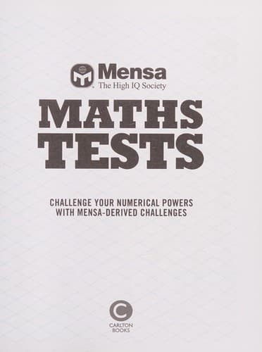Cover of Mensa maths tests